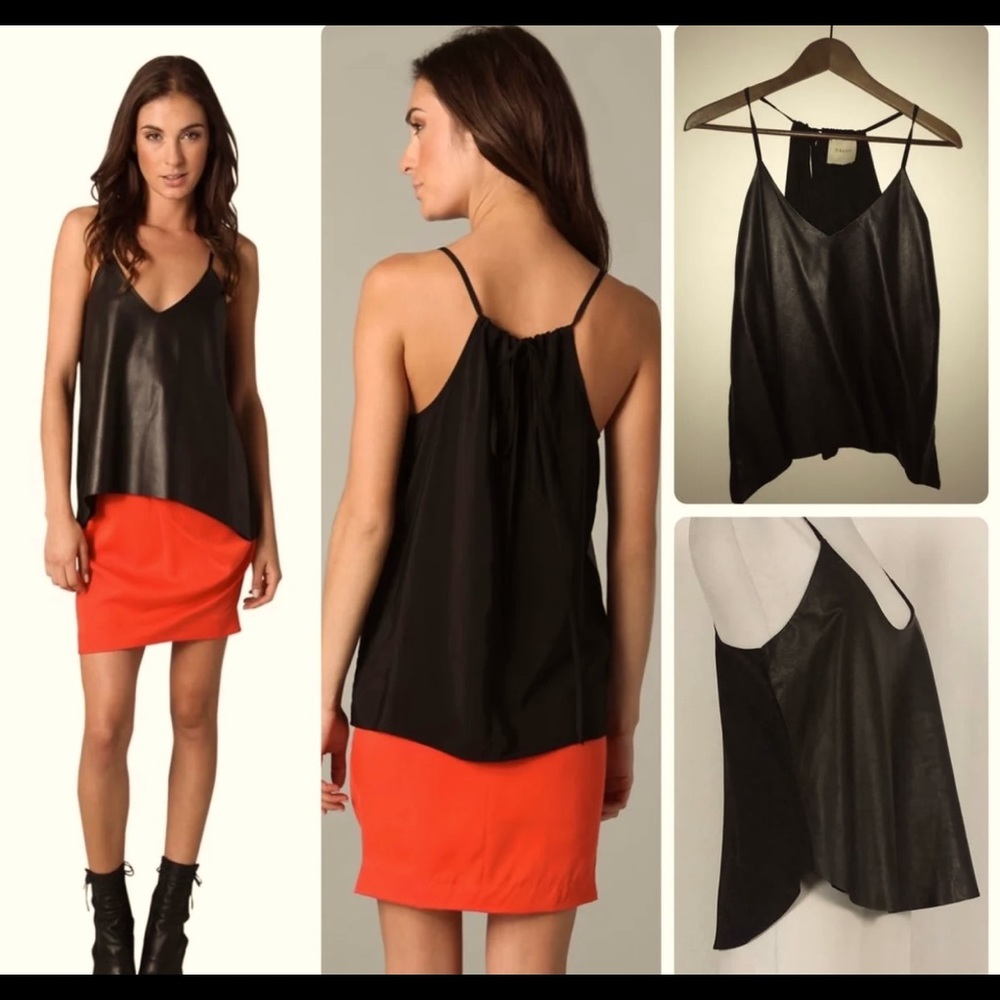 Michelle Mason Leather Tank Top/Cami